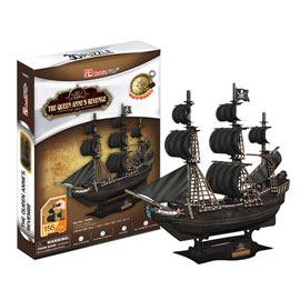Puzzle 3D Pirátska loď Queen Anne's Revenge