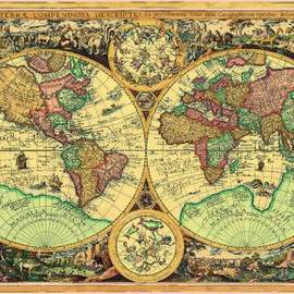 Puzzle 1000 Historická mapa sveta